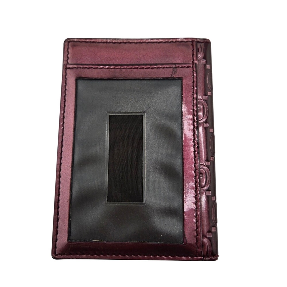 Gucci Microguccissima Burgundy Patent Leather Heart Logo Card Case Wallet 251848 - Picture 2 of 9